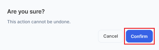Smart Collections Builder Dashboard-Delete Confirmation Modal Screenshot of Smart Collections Builder Dashboard-Delete Confirmation Modal