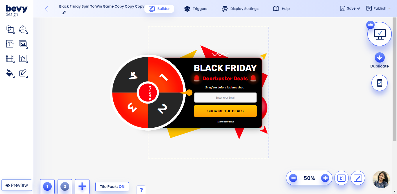 Bevy Builder Game Variant Screenshot of Game Variants