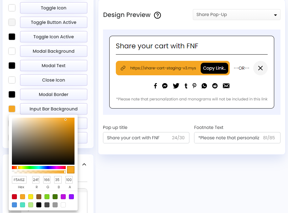 Input Bar Background