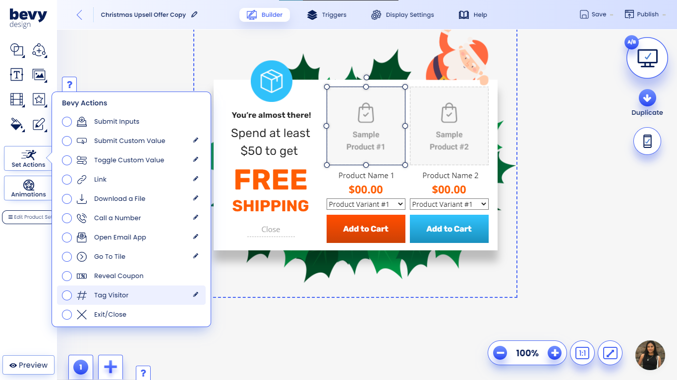 Bevy Builder Tagging Option Screenshot of Tagging Option in Bevy Builder