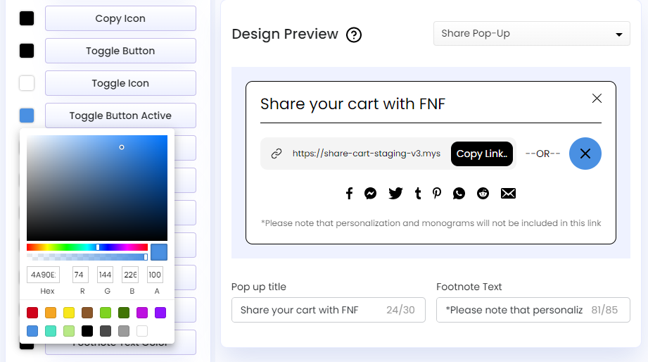 Toggle Button Active