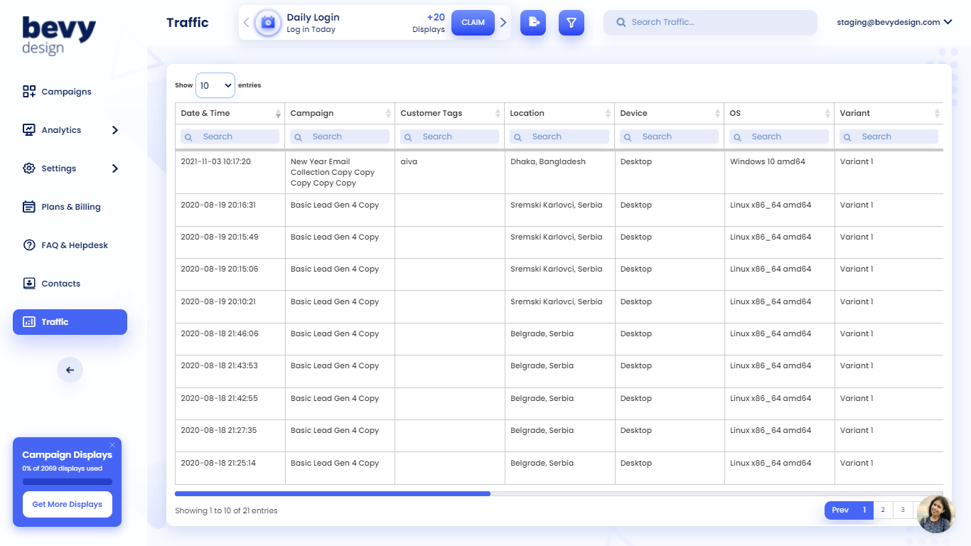 Bevy Design Traffic View Screenshot of Bevy Design Traffic View